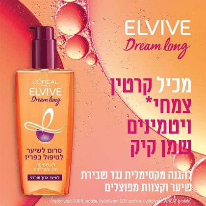 מכיל קרטין צמחי, ויטמנים, שמן קיק להגנה מקסימלית נגד שבירת שיער וקצוות מפוצלים