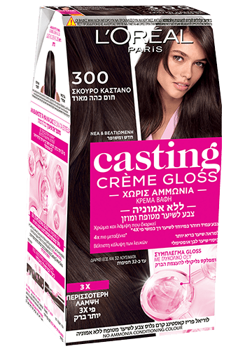 צבע לשיער גוון 300 חום כהה מאוד. קסטינג קרם גלוס.