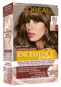 צבע קבוע לשיער גוון בלונד כהה אוניברסלי 6U EXCELLENCE NUDES