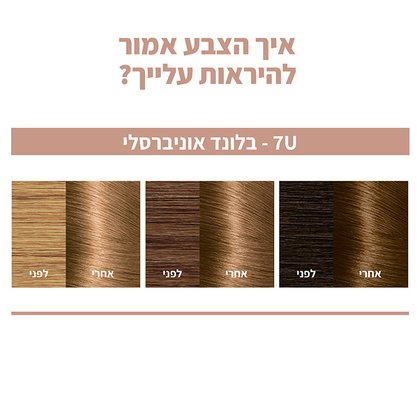 איך הצבע אמור להיראות עליך? תצוגת לפני אחרי של גוון בלונד אוניברסלי
