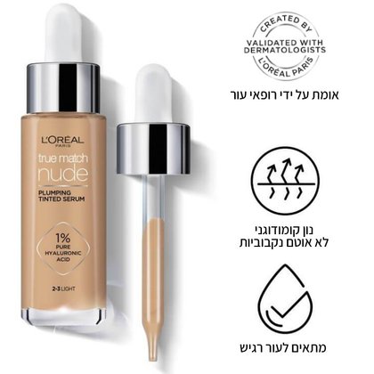 אומת על ידי רופאי עור, נון קומודוגני לא אוטם נקבוביות, מתאים לעור רגיש